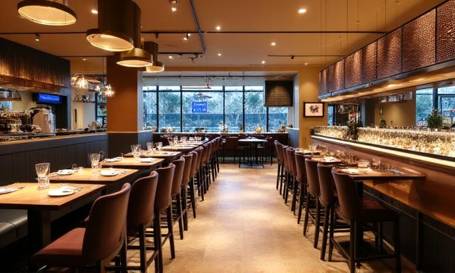 Spațiu modern de restaurant în planificare strategică